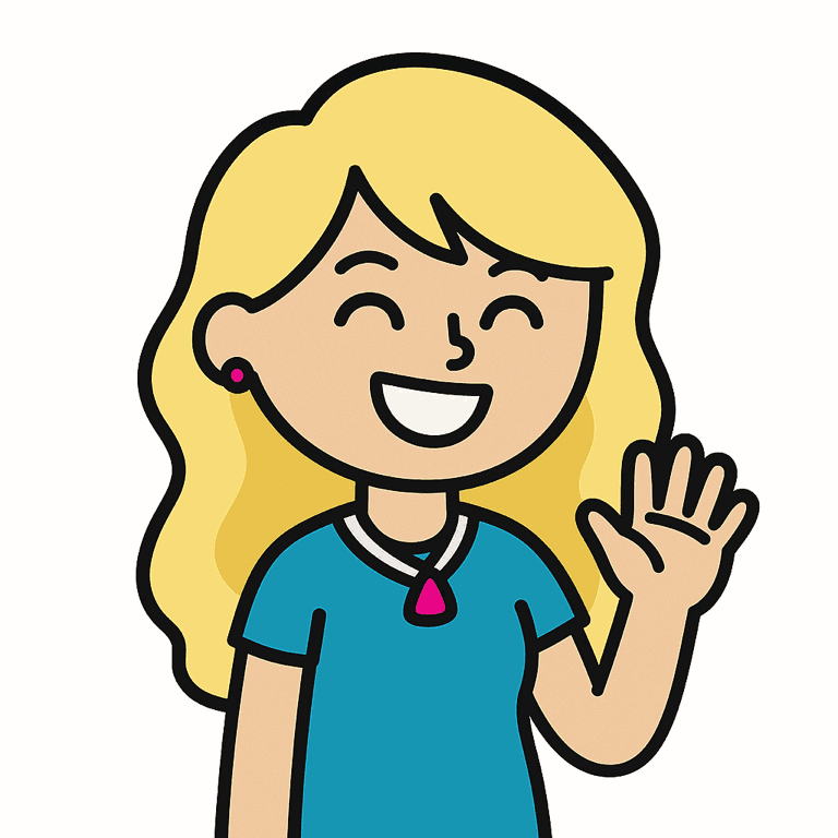 Céleste, Kakebo’s AI assistant, waving hello
